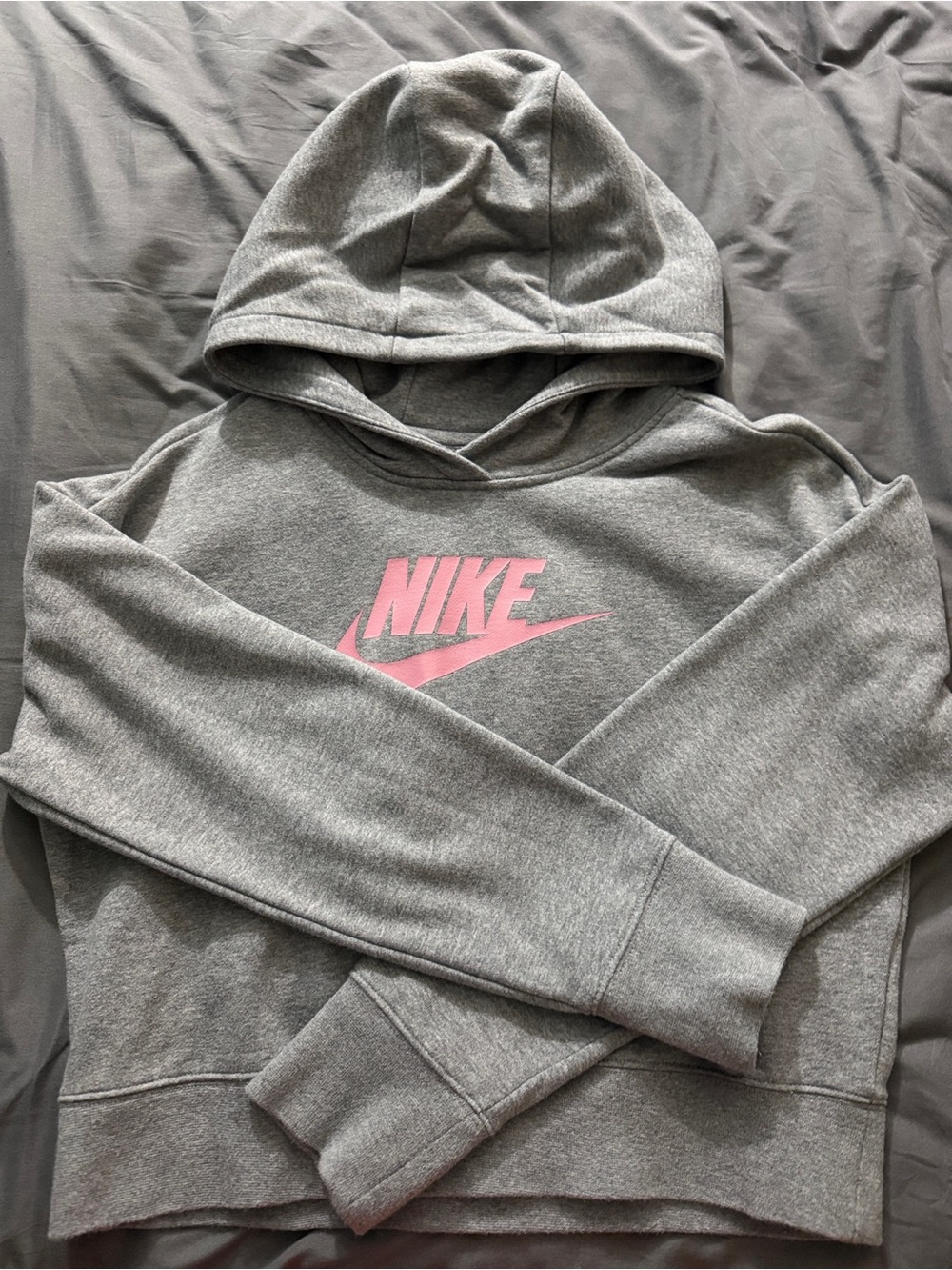 Nike Girl’s Cropped Grey Hoodie